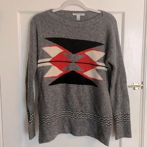 Autumn cashmere gray crew neck sweater small